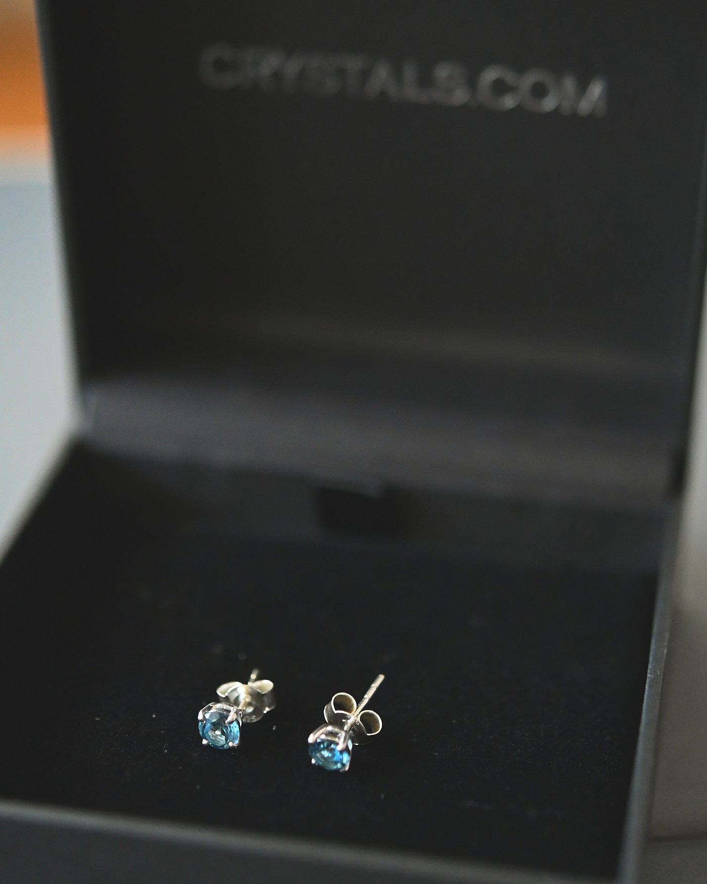 Blue Topaz Sterling Silver Stud Earrings