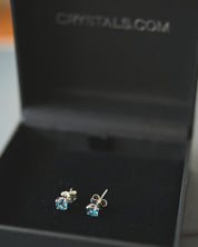Blue Topaz Sterling Silver Stud Earrings