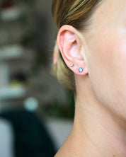 Blue Topaz Sterling Silver Stud Earrings