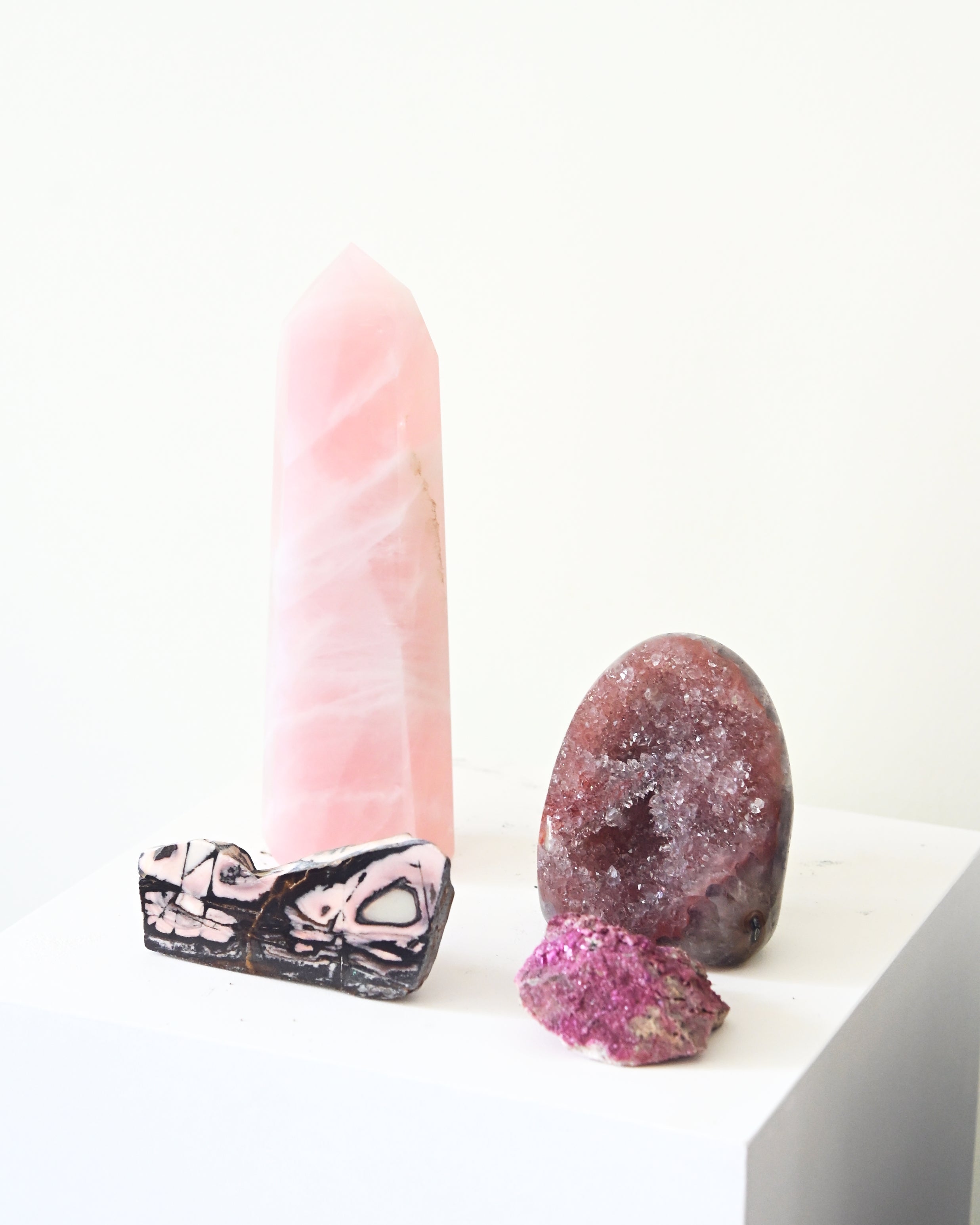 Love Set – Rose Quartz, Amethyst, Cobaltoan Calcite, Jasper