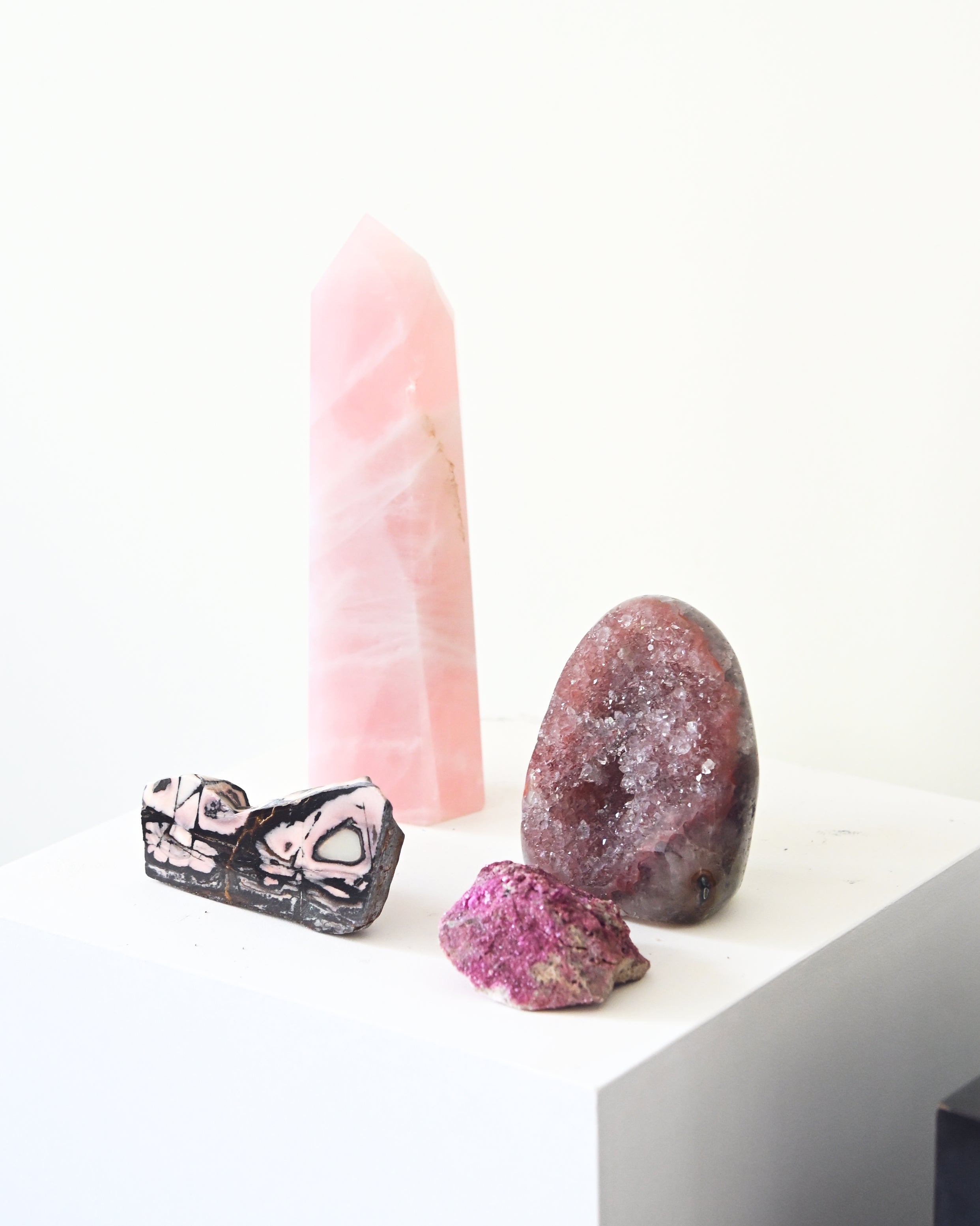 Love Set – Rose Quartz, Amethyst, Cobaltoan Calcite, Jasper