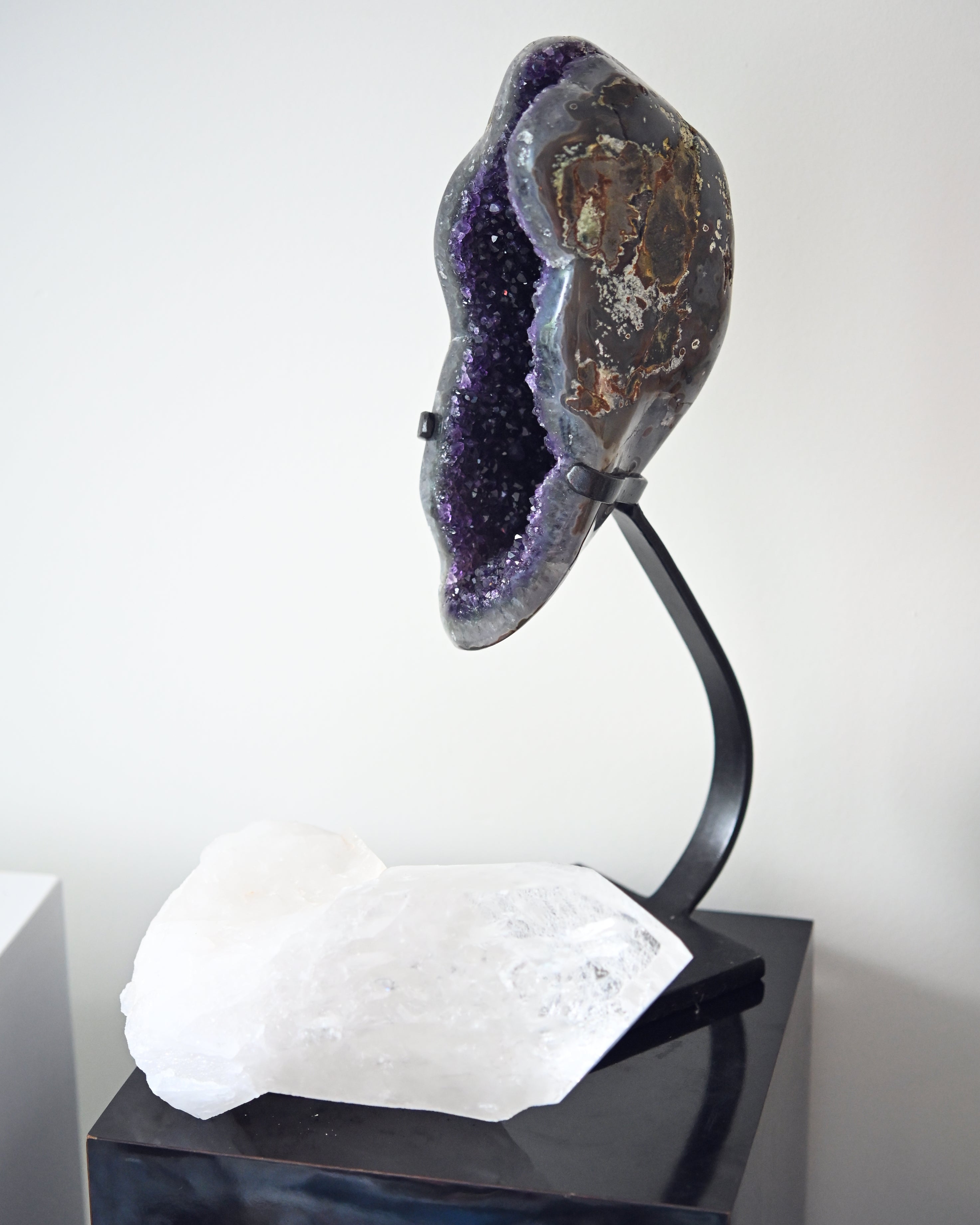 Statement Quartz Point & Amethyst Duo – Clarity & Protection