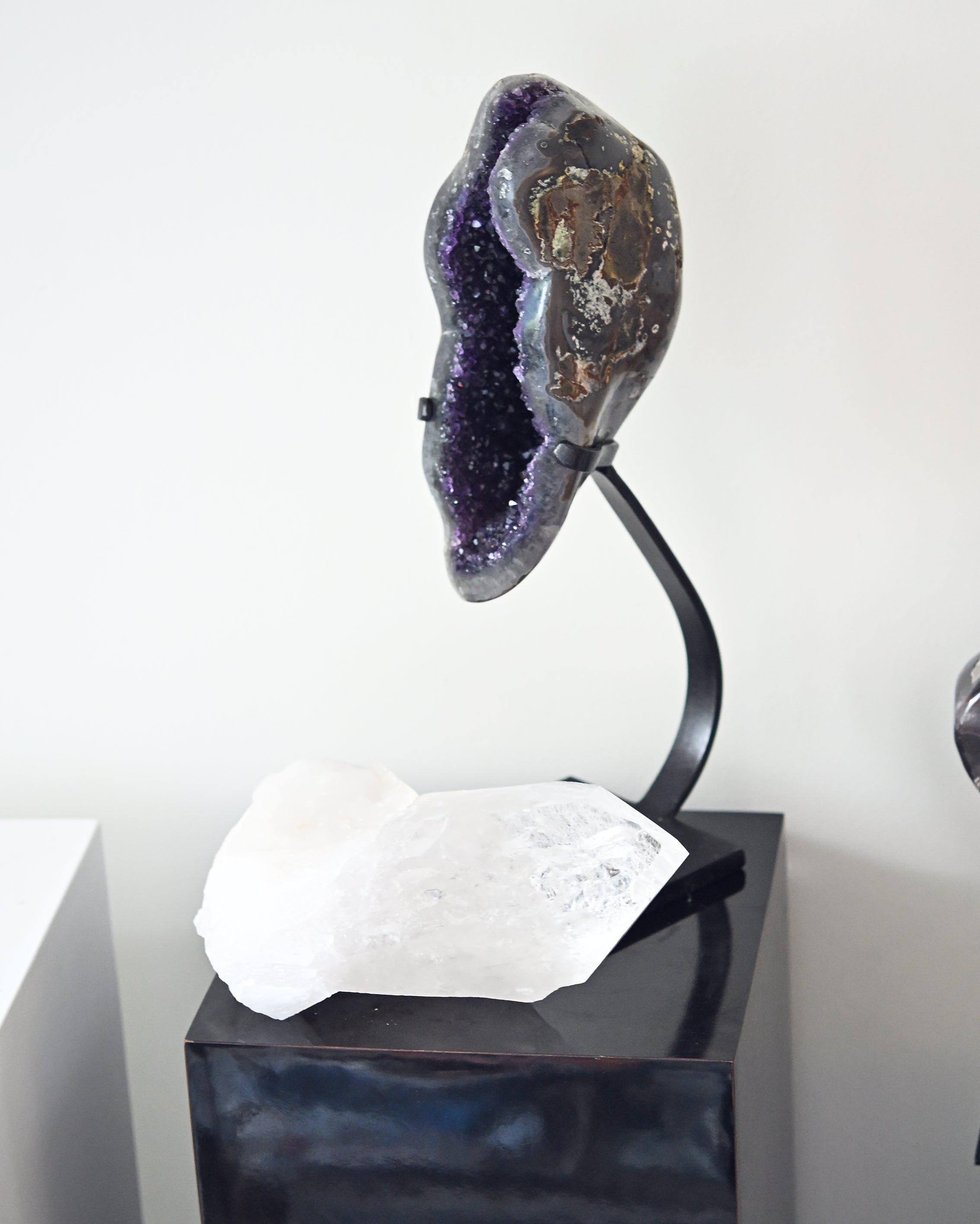 Statement Quartz Point & Amethyst Duo – Clarity & Protection