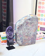 Amethyst Geode on Stand + Statement Labradorite Freeform Bundle