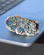 Chalcopyrite on Druzy Quartz 0.14 lb — Casteel Mine