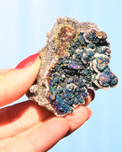 Chalcopyrite on Druzy Quartz Casteel Mine 0.14 lb
