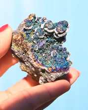 Chalcopyrite on Druzy Quartz Casteel Mine 0.14 lb