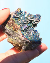 Chalcopyrite on Druzy Quartz Casteel Mine 0.14 lb