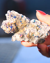 Chalcopyrite on Druzy Quartz Casteel Mine 0.18 lb