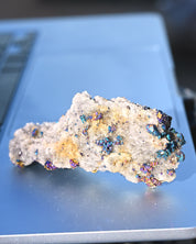 Chalcopyrite on Druzy Quartz Casteel Mine 0.23 lb