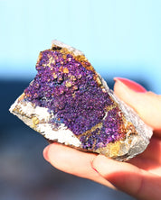 Chalcopyrite on Druzy Quartz Casteel Mine 0.255 lb