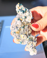 Chalcopyrite on Druzy Quartz Casteel Mine 0.26 lb