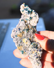 Chalcopyrite on Druzy Quartz Casteel Mine 0.26 lb