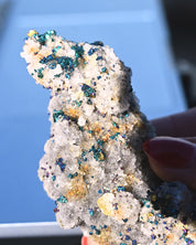 Chalcopyrite on Druzy Quartz Casteel Mine 0.26 lb