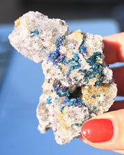 Chalcopyrite on Druzy Quartz Casteel Mine 0.265 lb
