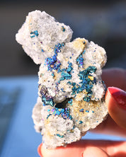 Chalcopyrite on Druzy Quartz Casteel Mine 0.265 lb