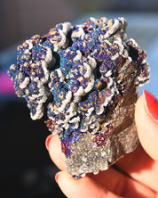 Chalcopyrite on Druzy Quartz Casteel Mine 0.305 lb