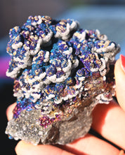 Chalcopyrite on Druzy Quartz Casteel Mine 0.305 lb