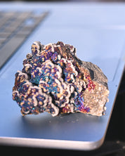 Chalcopyrite on Druzy Quartz Casteel Mine 0.305 lb