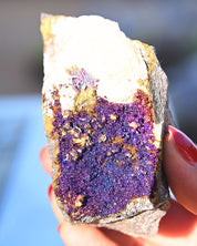 Chalcopyrite on Druzy Quartz Casteel Mine 0.35 lb