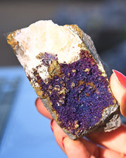 Chalcopyrite on Druzy Quartz Casteel Mine 0.35 lb