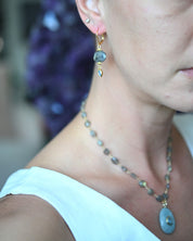 Labradorite and Aquamarine Pendant Necklace
