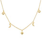 Celestial Choker Necklace — 18kt Gold 14"