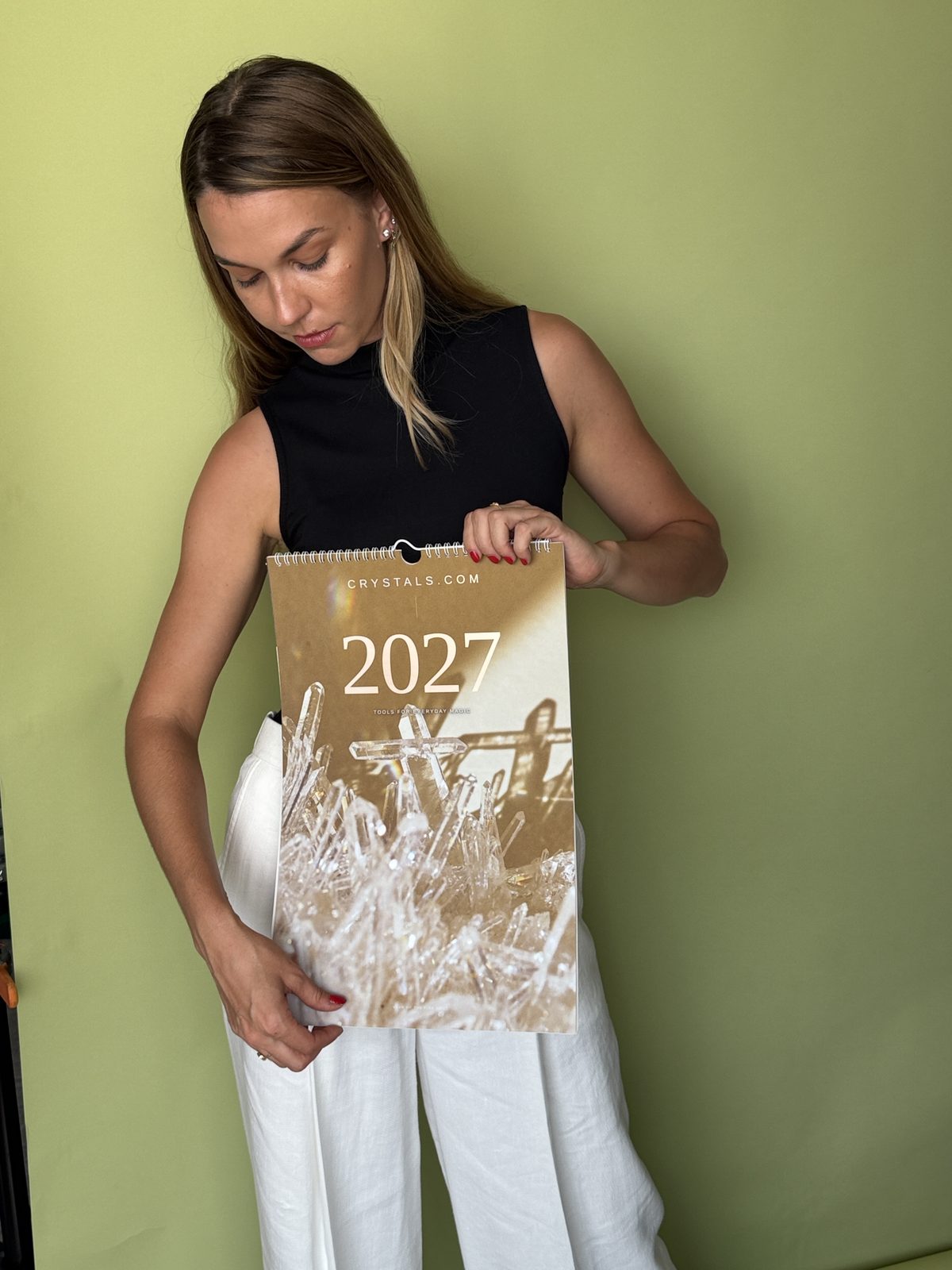 Brittany holding 2027 Calendar - cover with gold holographic foil