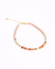 Carnelian and Rose Quartz Bracelet