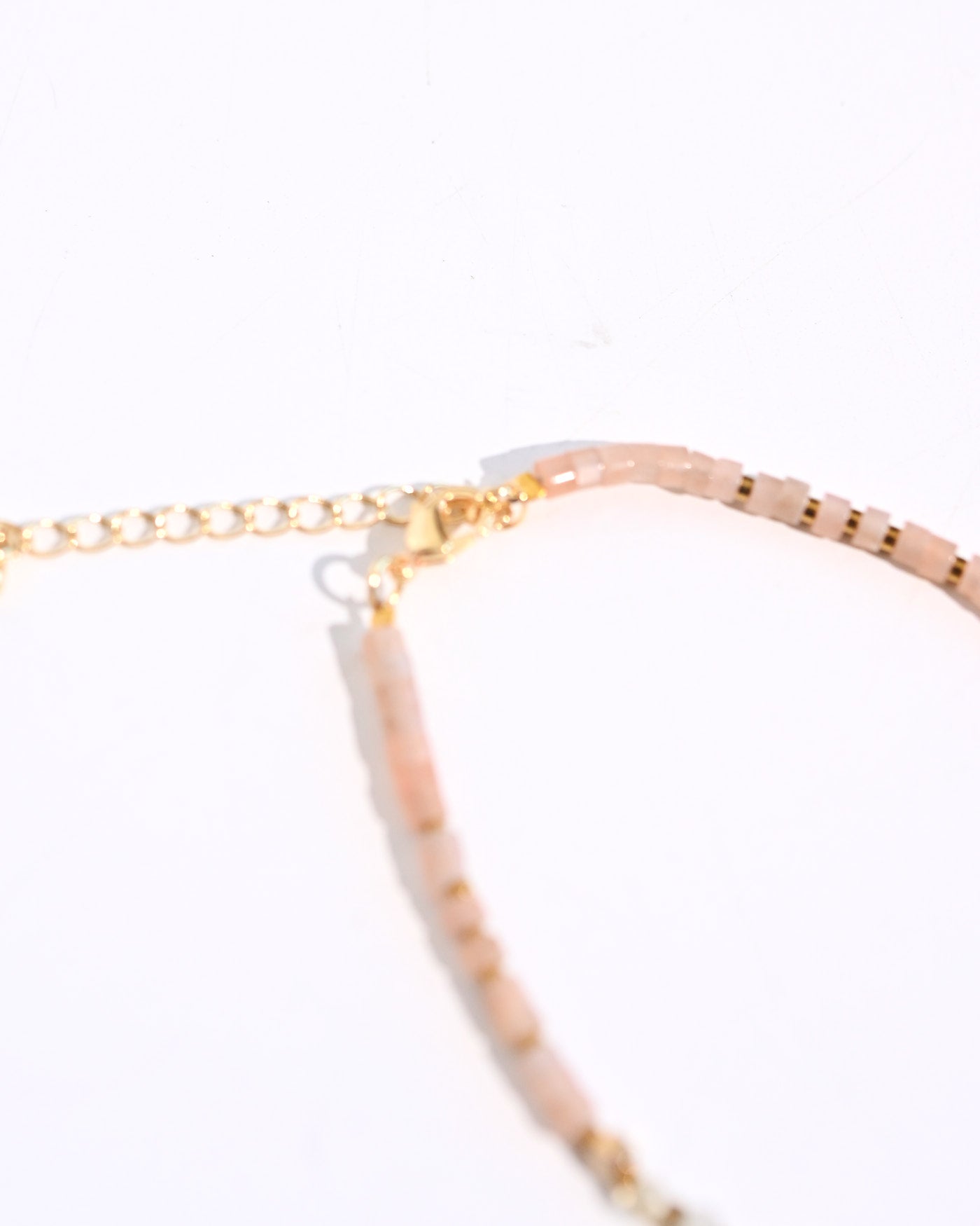 Carnelian and Rose Quartz Bracelet detail