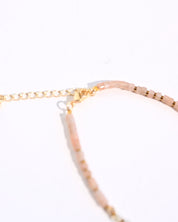 Carnelian and Rose Quartz Bracelet detail