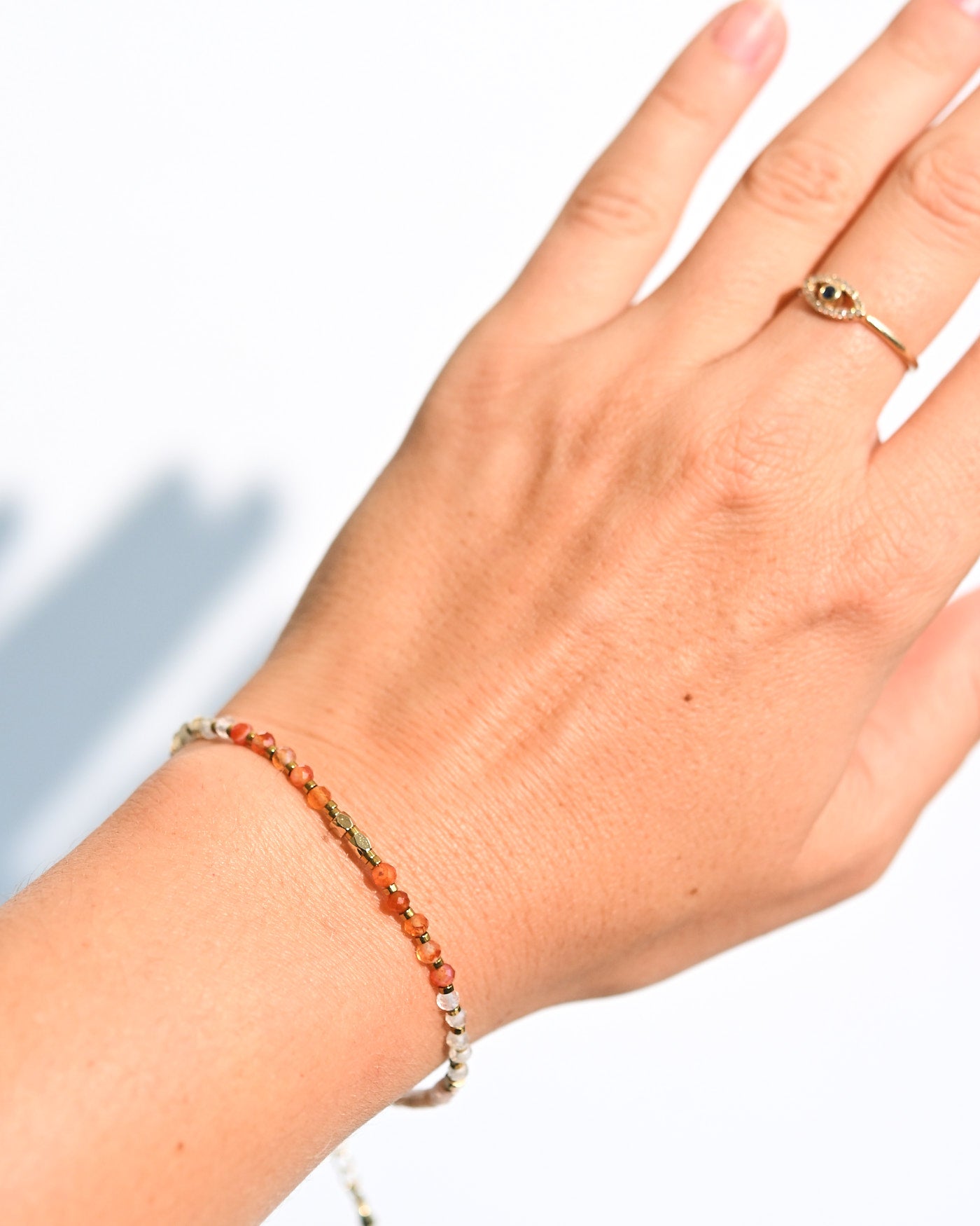 Carnelian and Rose Quartz Bracelet alternate