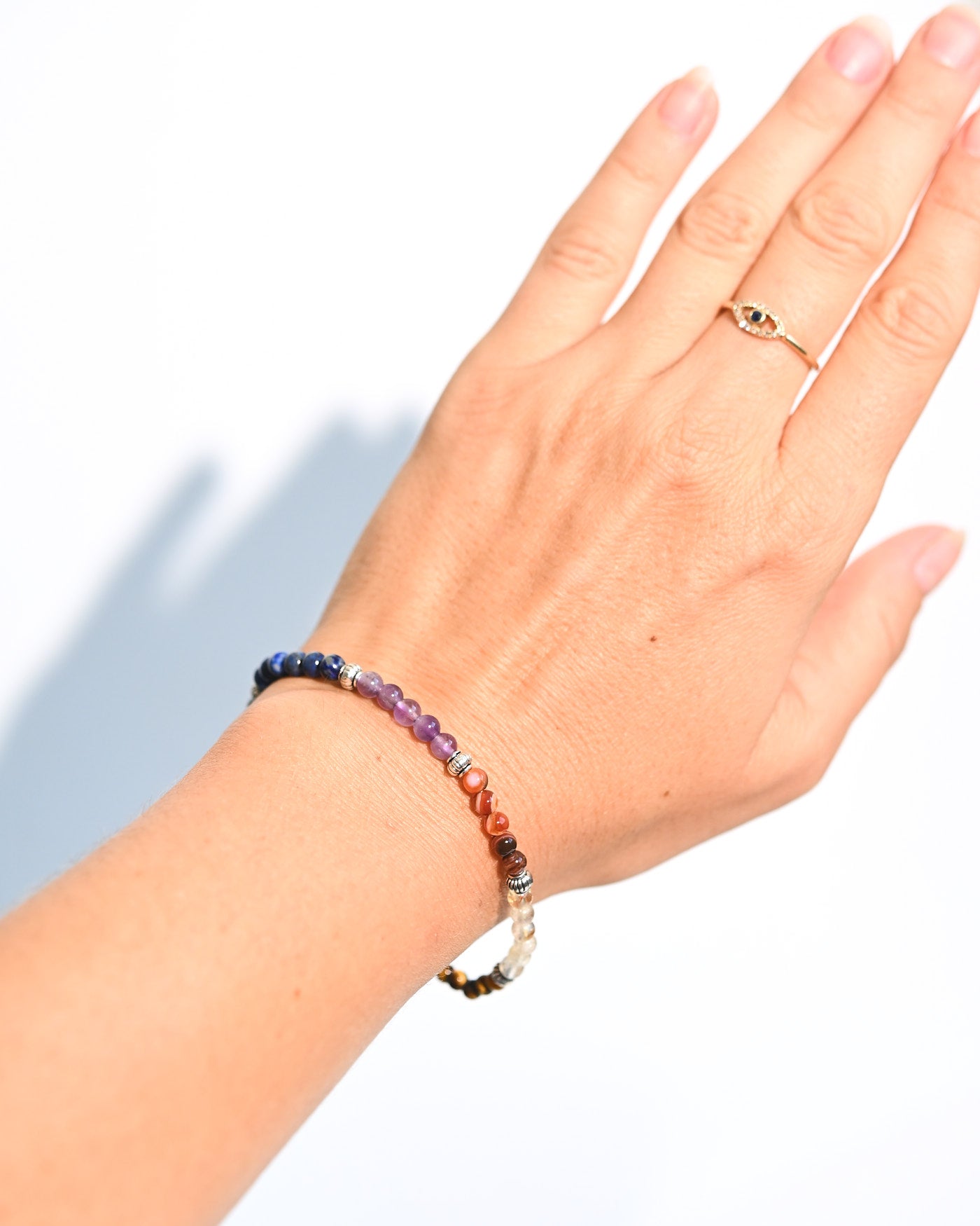 7 Chakra Crystal Bracelet close up