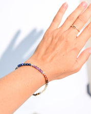 7 Chakra Crystal Bracelet on display