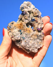 Chalcopyrite on Quartz, 0.275 lb specimen — reverse