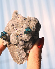 Chalcopyrite on Quartz, 0.17 lb specimen — reverse