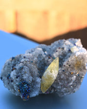 Chalcopyrite on Quartz, 0.175 lb specimen