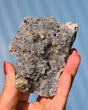 Chalcopyrite on Druzy Quartz 0.3 lb — Casteel Mine