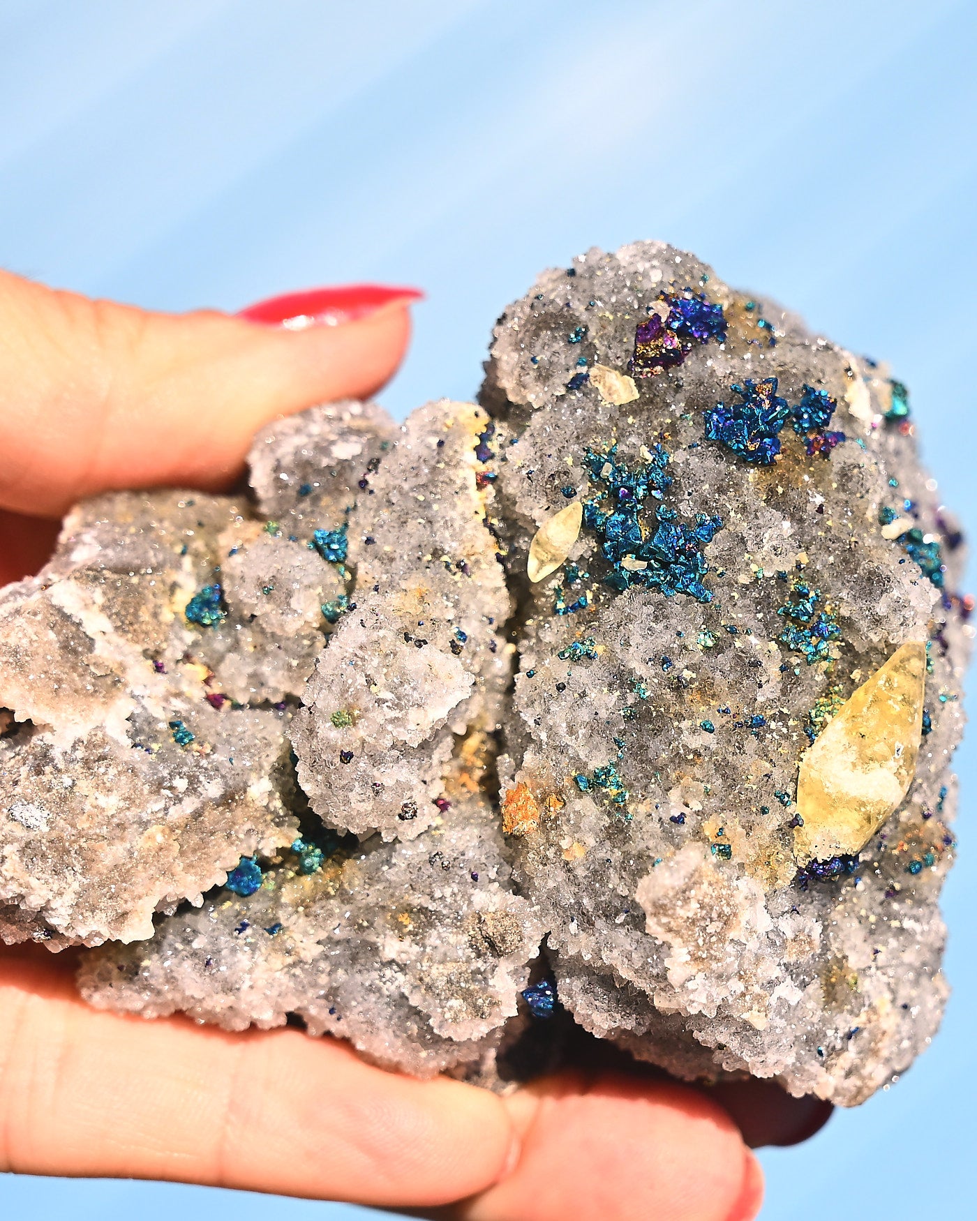 Chalcopyrite on Quartz, 0.515 lb specimen