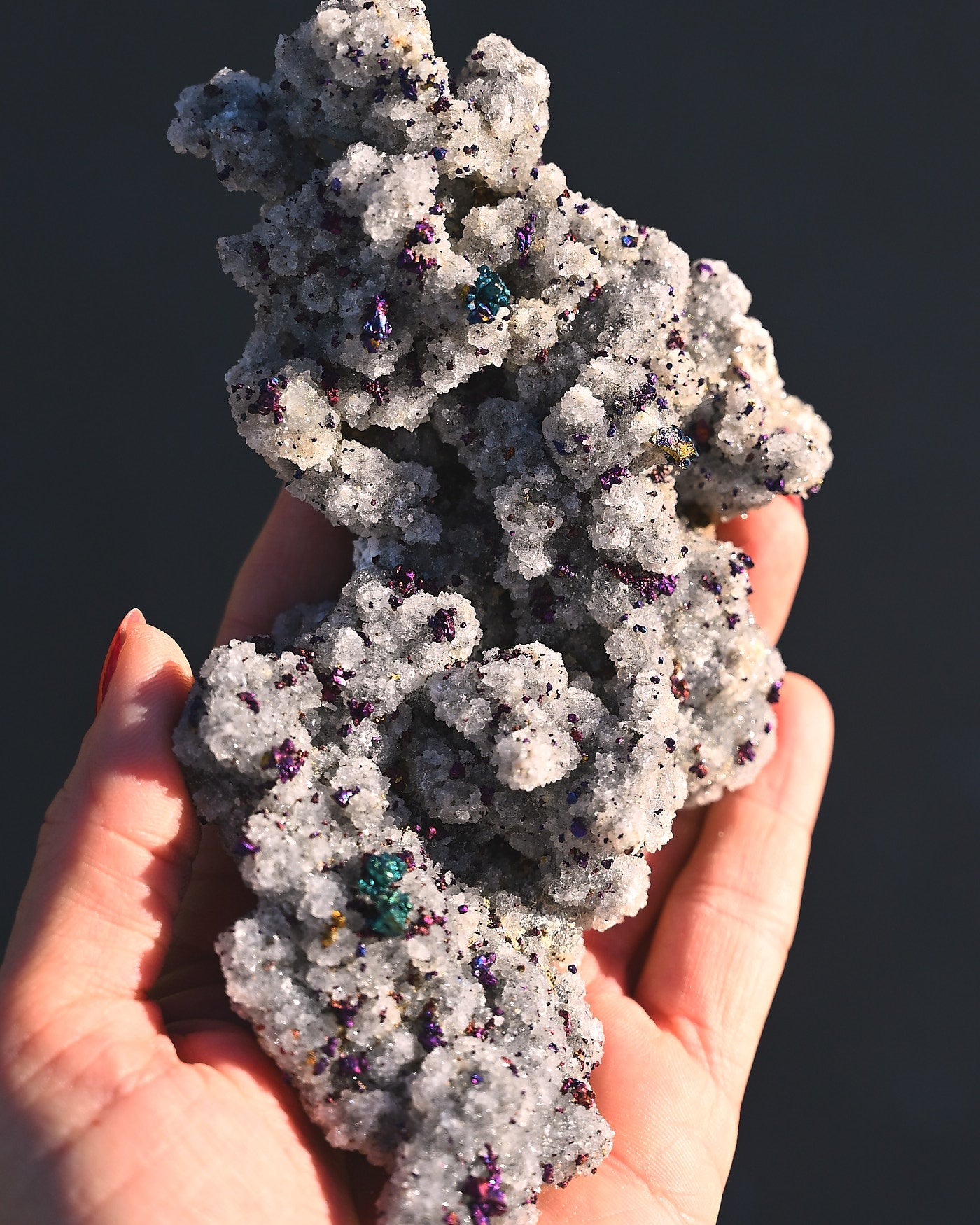 Chalcopyrite on Quartz, 0.75 lb specimen