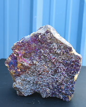 Chalcopyrite, Quartz and Dolomite, 19.7 lb statement specimen — detail