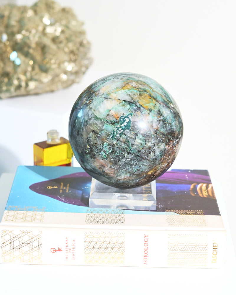 XL Chrysocolla Sphere 7.2lbs