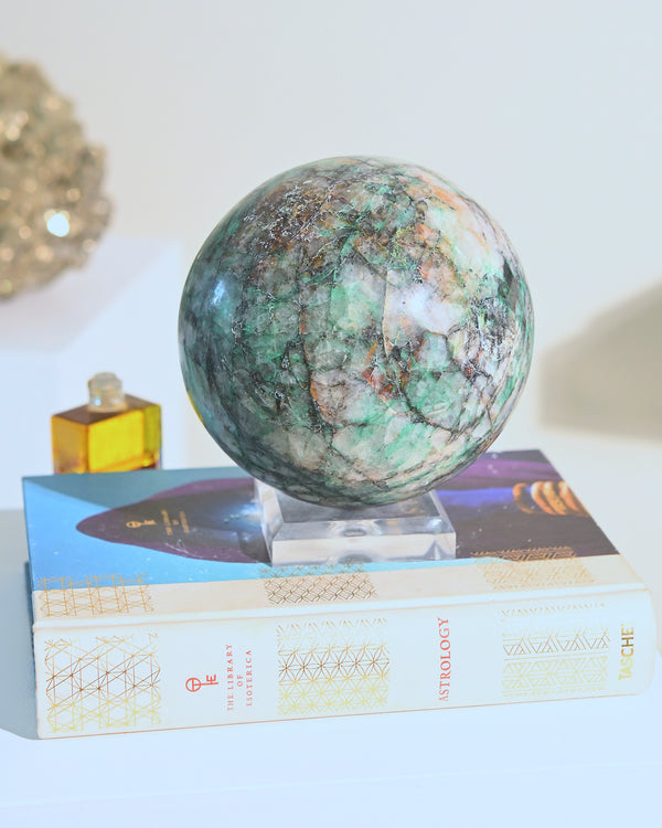 XXL Chrysocolla + Quartz Sphere 10lbs