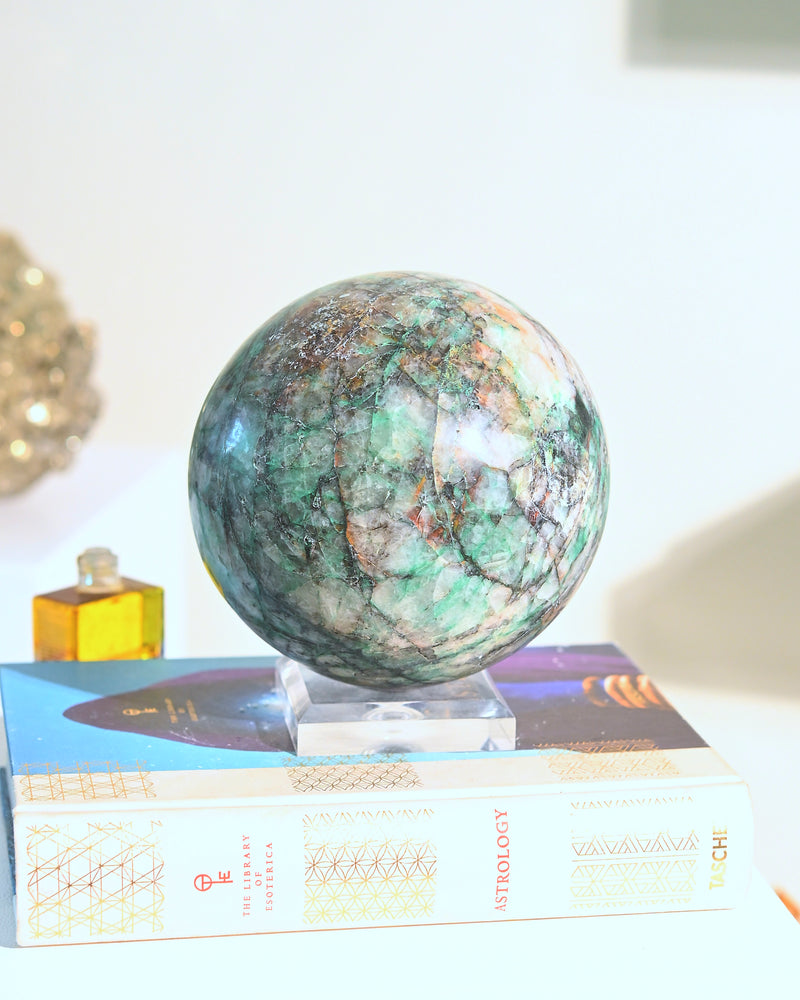 XXL Chrysocolla + Quartz Sphere 10lbs