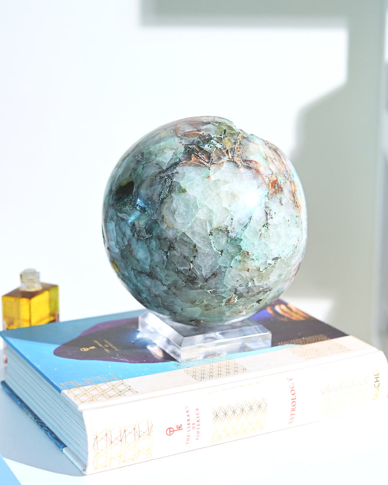 XXL Chrysocolla Sphere 12lbs