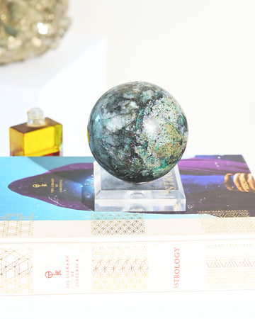 Chrysocolla Sphere 3.7in - chrysocolla crystal sphere for sale at Crystals.com