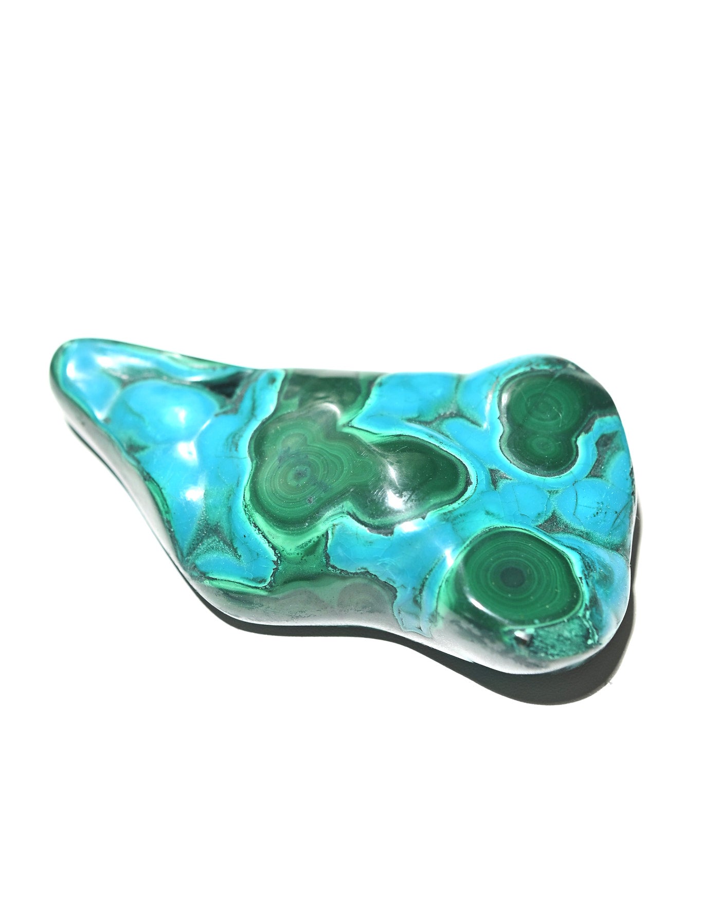 Chrysocolla Malachite freeform side view