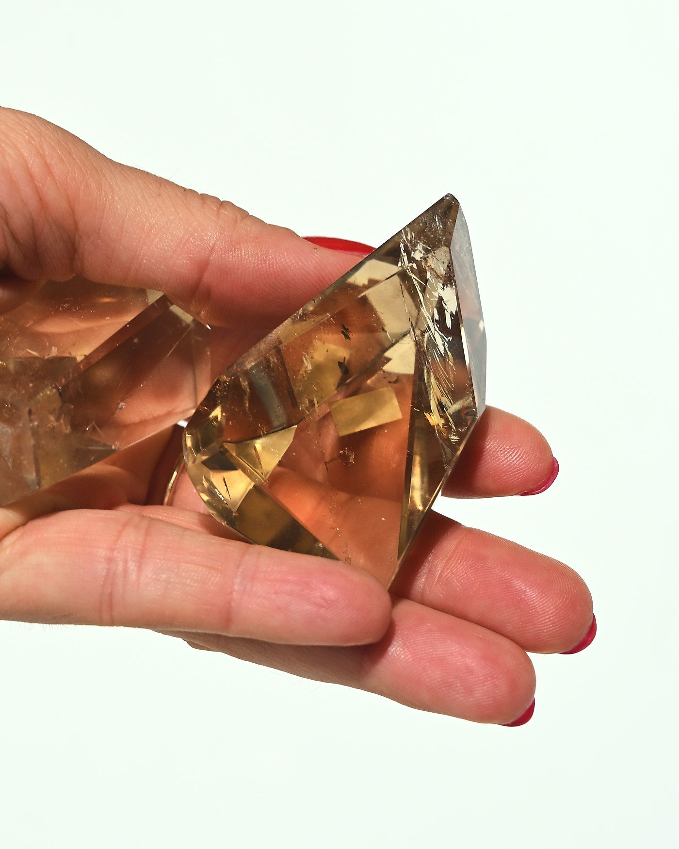 Natural Citrine Geometric Diamond MD