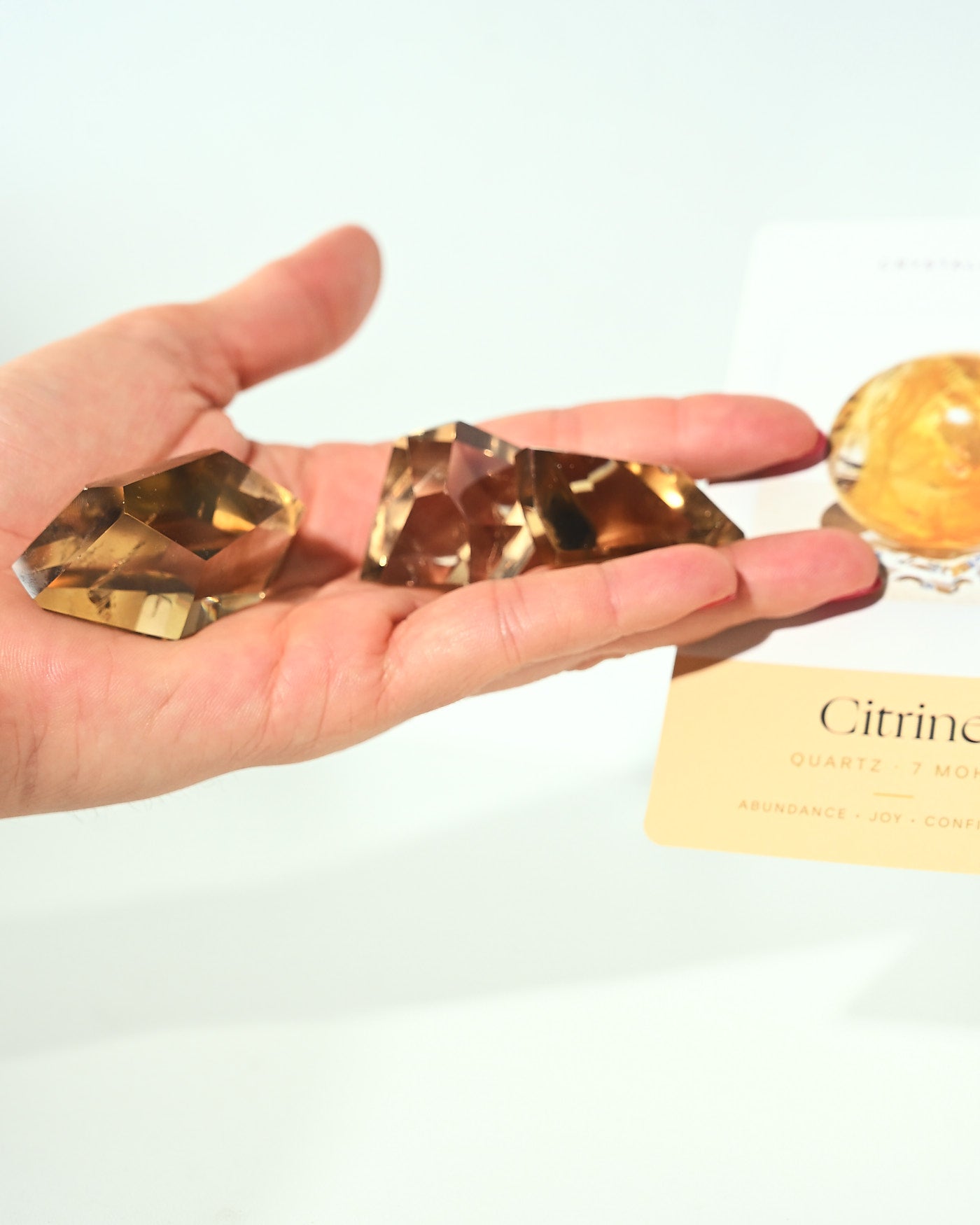 Natural Citrine Geometric Diamond SM
