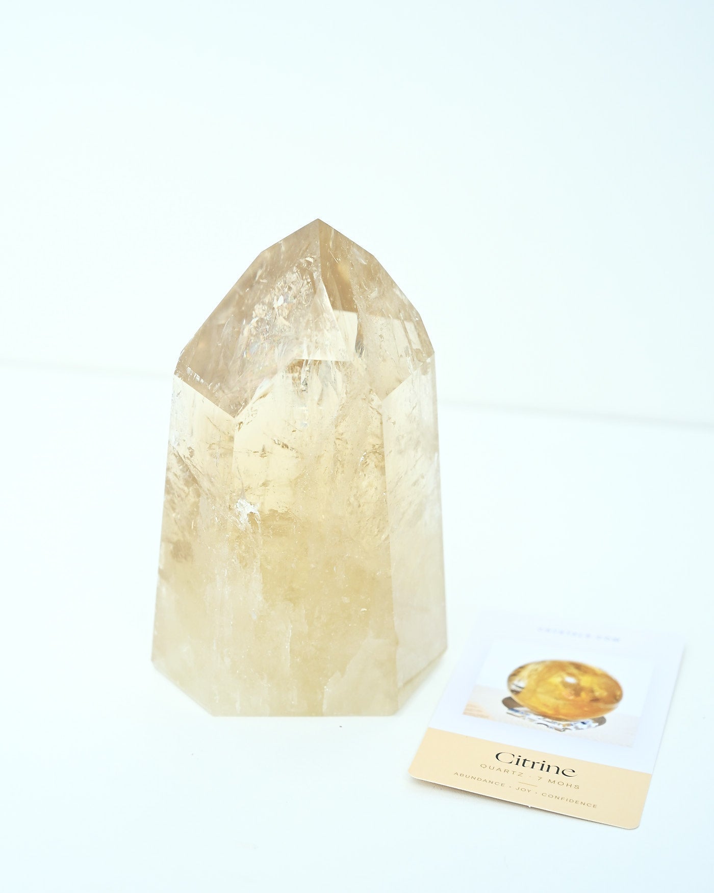Natural Citrine with Green Tourmaline Tower 1.9kg
